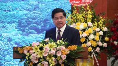 Thứ trưởng Bộ NN-PTNT Lê Quốc Doanh phát biểu tại Đại hội Tổng kết Công tác nhiệm kỳ IX (2017-2020) và Bàn phương hướng nhiệm kỳ X (2021-2024). Ảnh Linh Linh