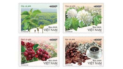 Bộ tem bưu chính Cây cà phê