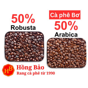 Cà phê 50% Arabica Cầu Đất, 50% Robusta Đắk Lắk có Bơ giá Sỉ - 1kg