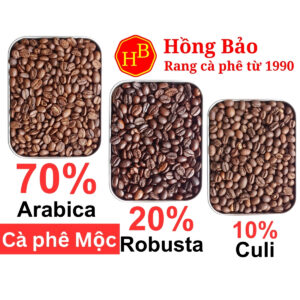 Cà phê 70% Arabica Cầu Đất, 20% Robusta Đắk Lắk, 10% Culi Mộc giá Sỉ - 1kg