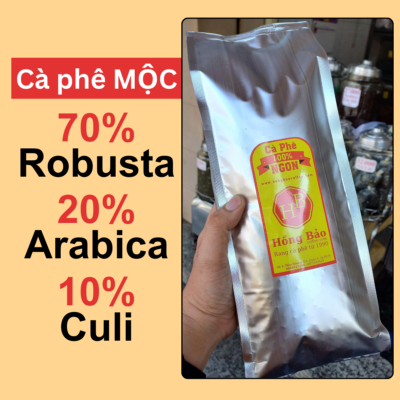 Cà phê 70% Robusta Đắk Lắk, 20% Arabica Cầu Đất, 10% Culi Mộc giá Sỉ